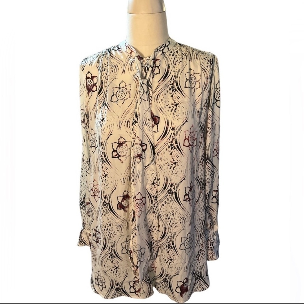 Seven7 Melissa McCarthy Hi Lo Blouse size L